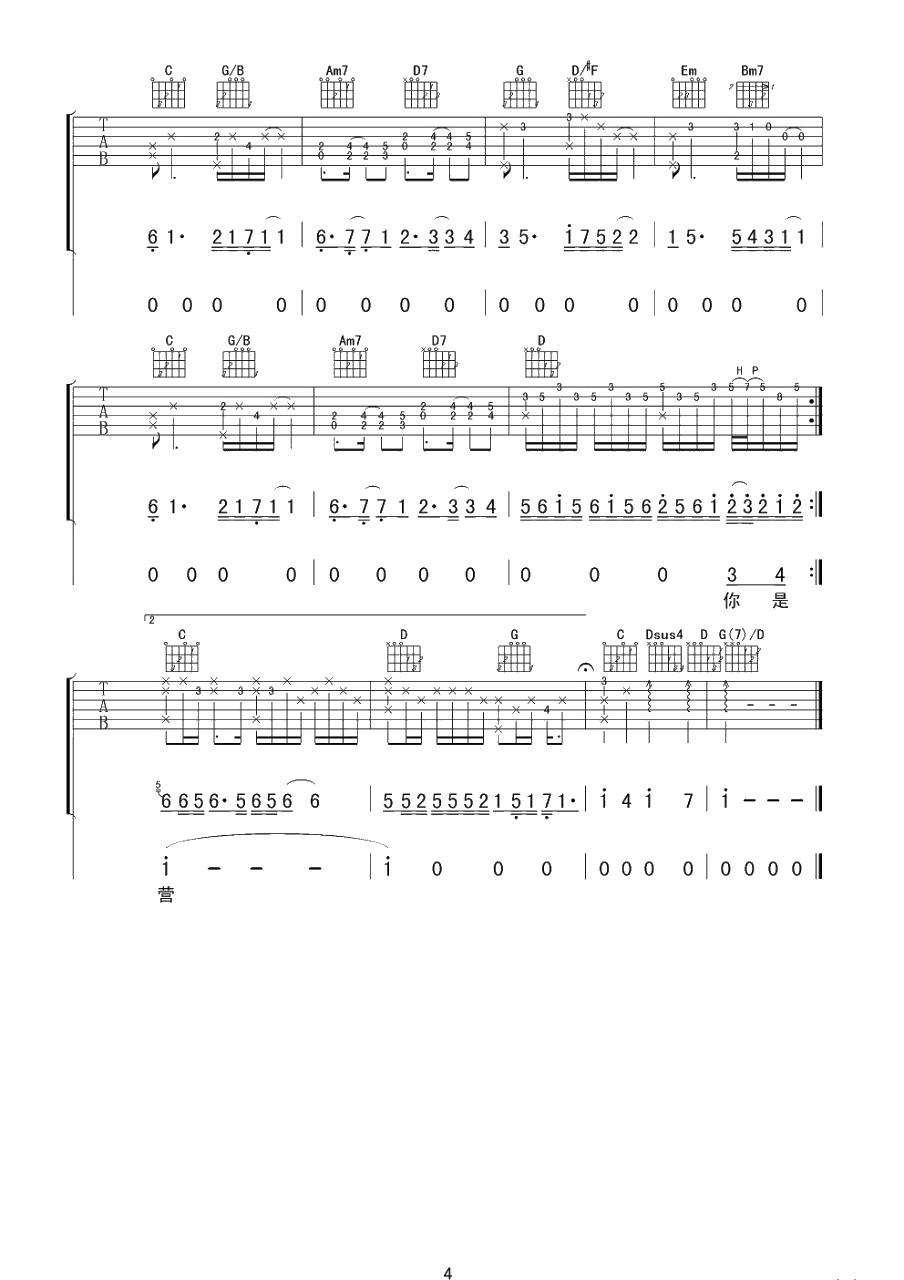 最重要的决定吉他谱-G调-范玮琪-找到合适的人结婚才是一生中最重要的事4