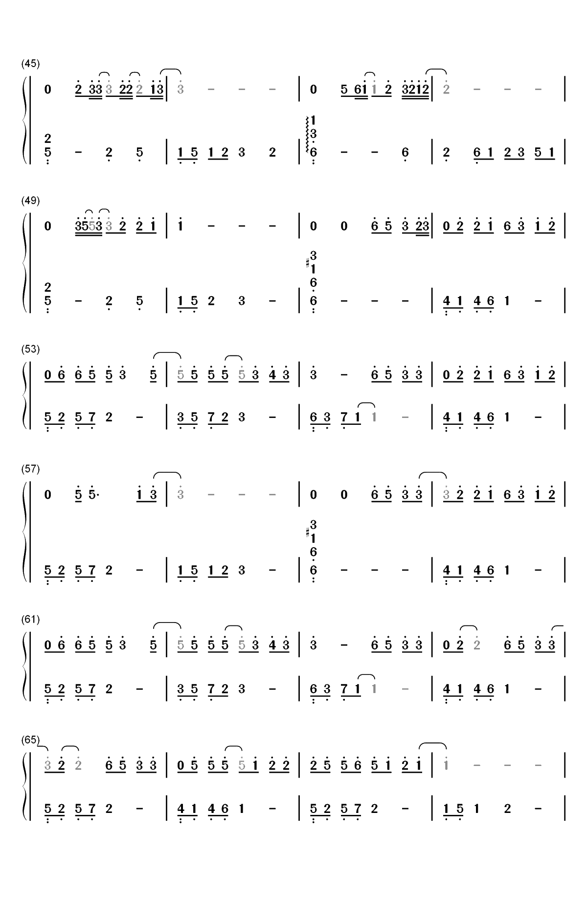 第三人称-北京女子图鉴插曲双手简谱预览3