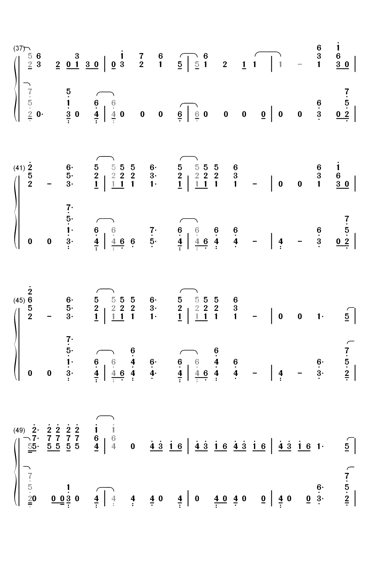 Don't Go Breaking My Heart-Backstreet Boys双手简谱预览3