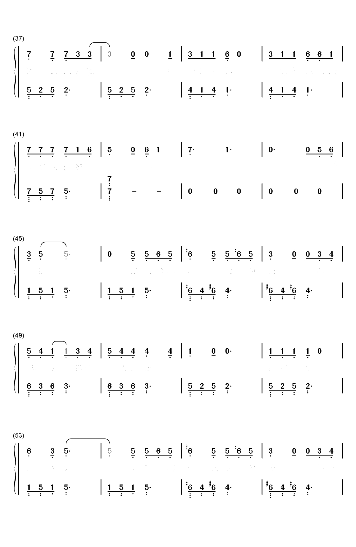等自己-无限歌谣季第6期双手简谱预览3