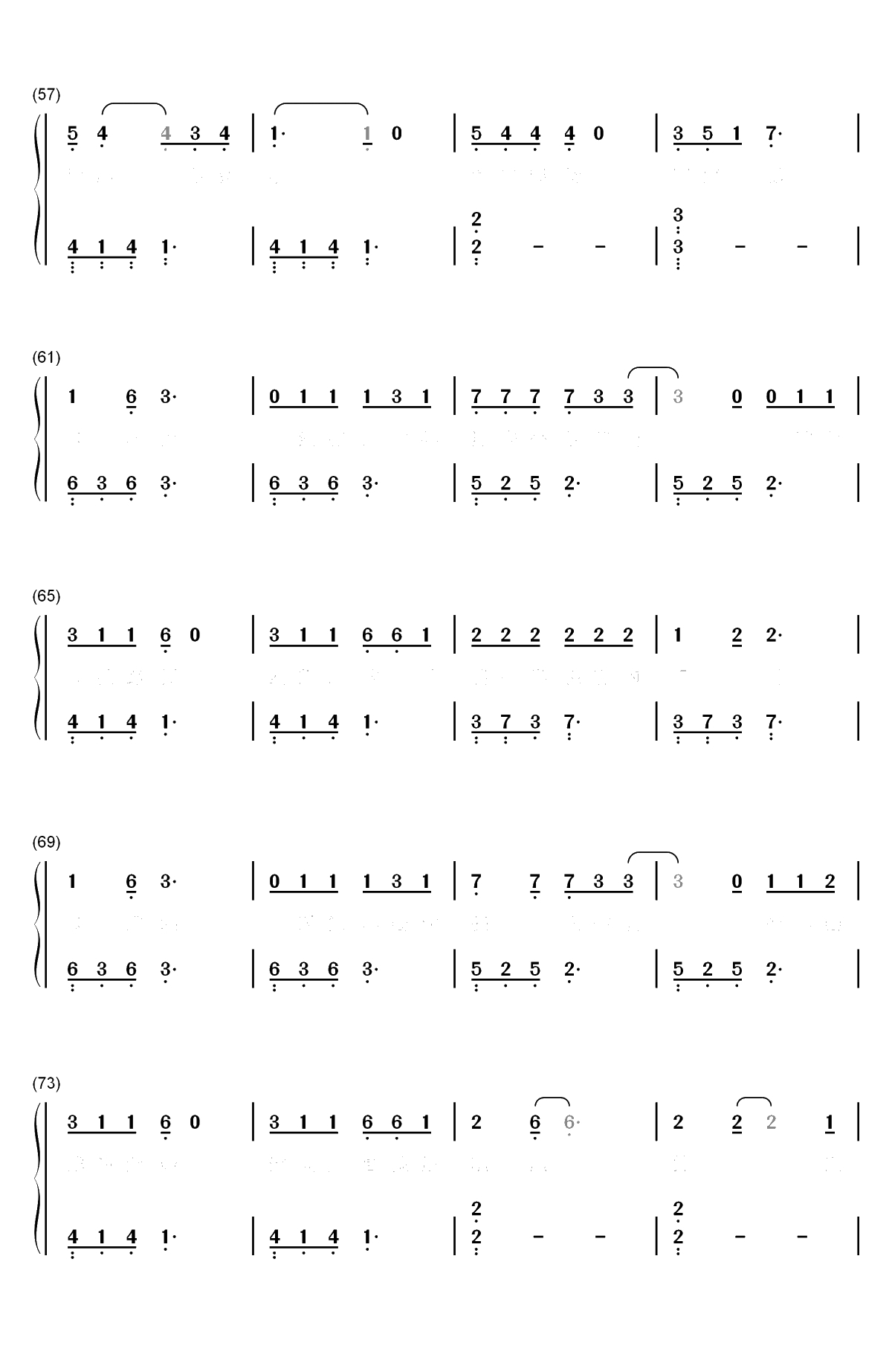 等自己-无限歌谣季第6期双手简谱预览4