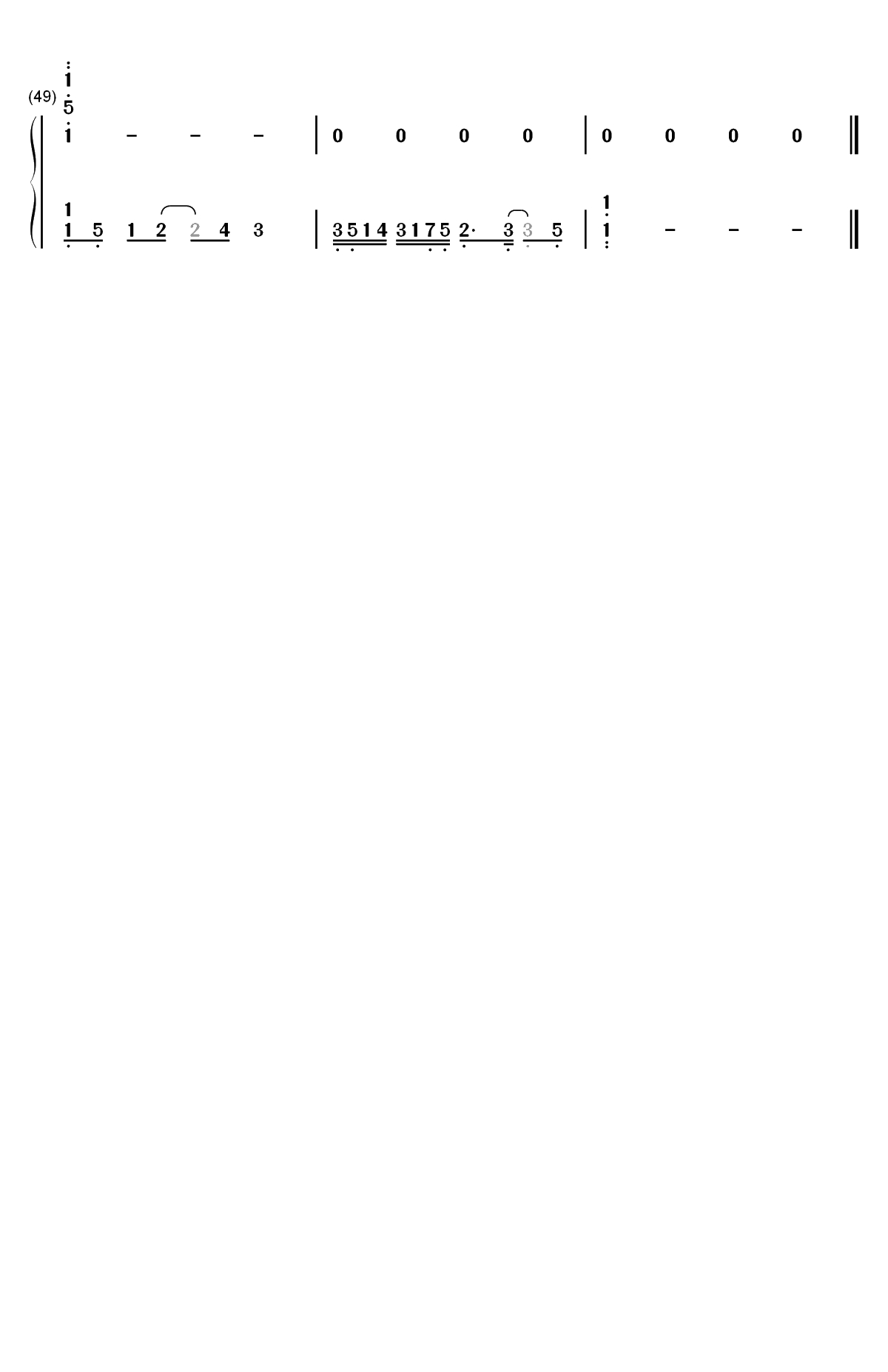 想你的365天-宝莲灯主题曲双手简谱预览4