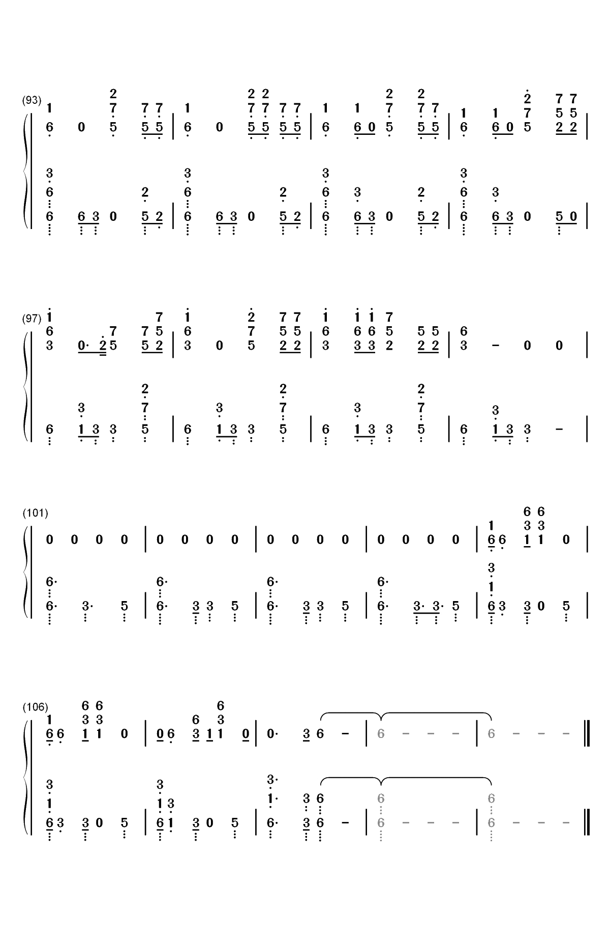 Sangria Wine-Pharrell Williams和Camila Cabello双手简谱预览6