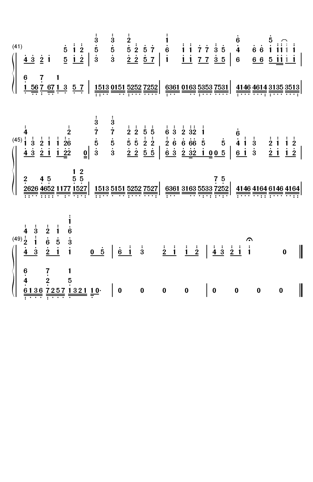 君に贈る詩-DUFF双手简谱预览3