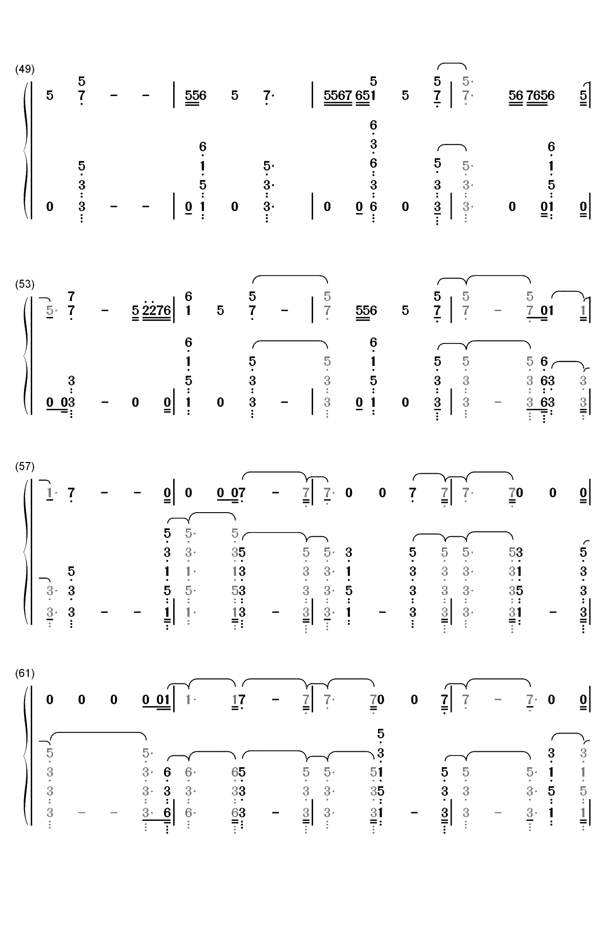 Let You Down-NF双手简谱预览4