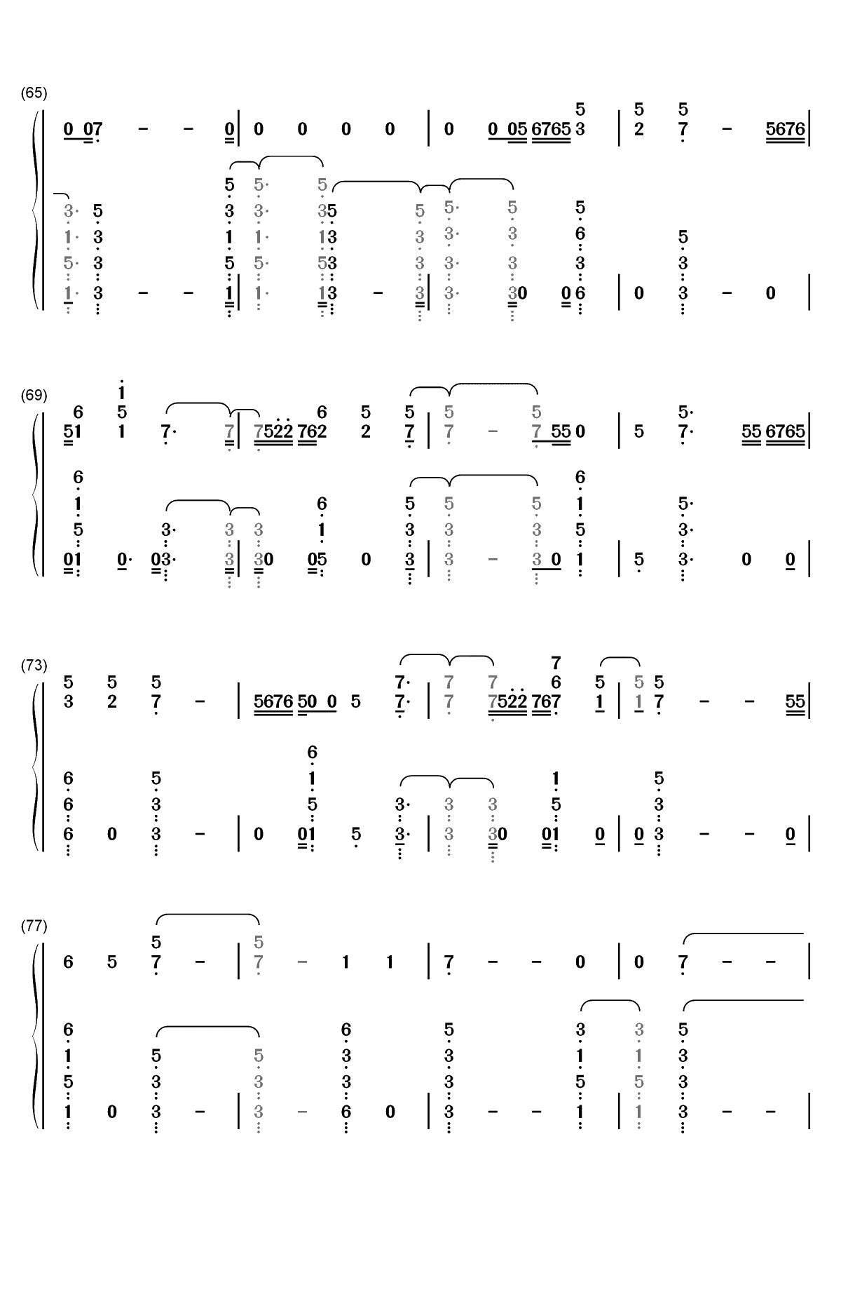 Let You Down-NF双手简谱预览5