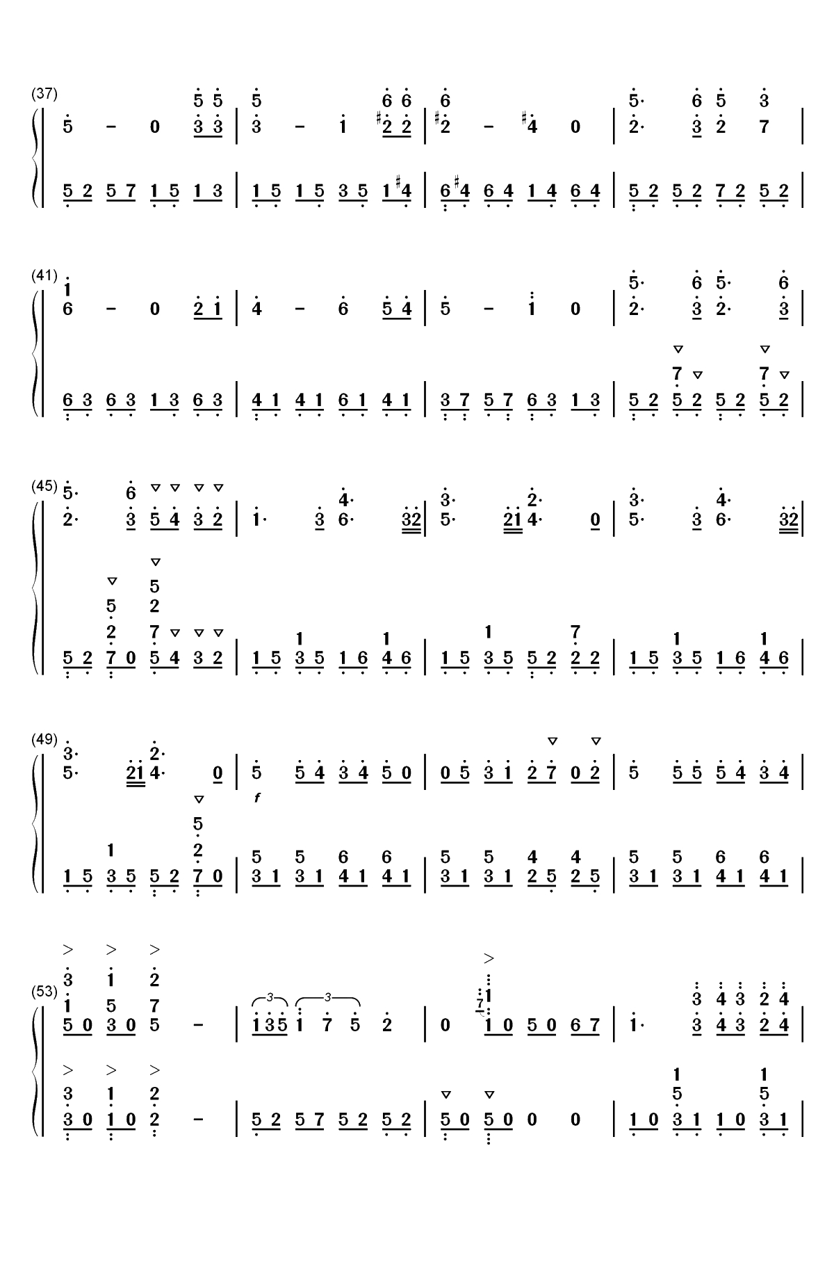 先生あのね-工作细胞OST双手简谱预览3