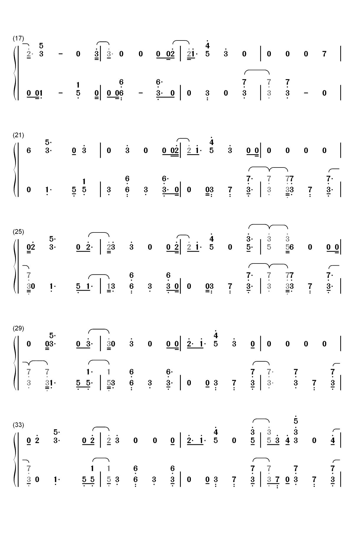 I'm Still Here-Sia双手简谱预览2