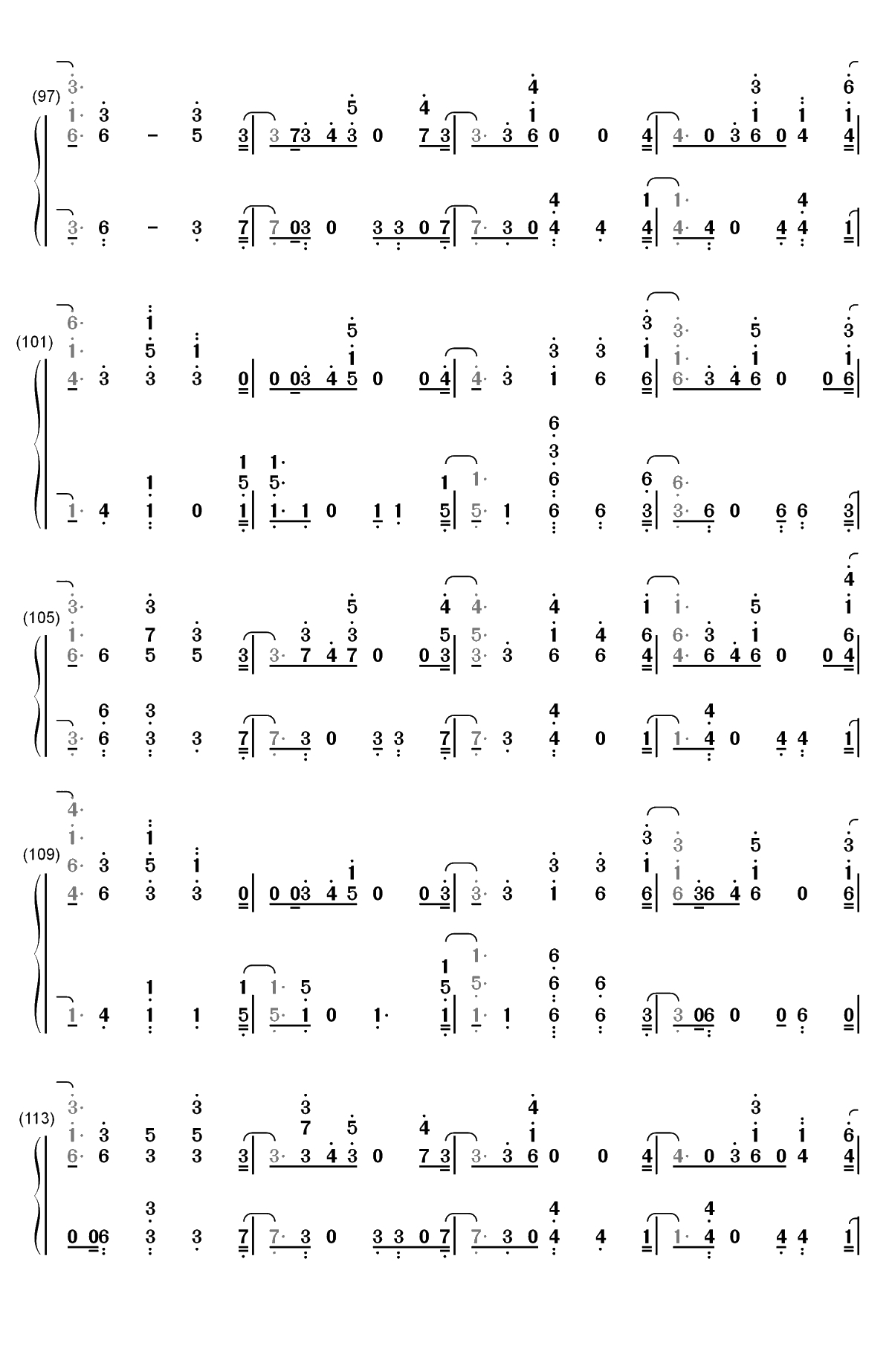 I'm Still Here-Sia双手简谱预览6