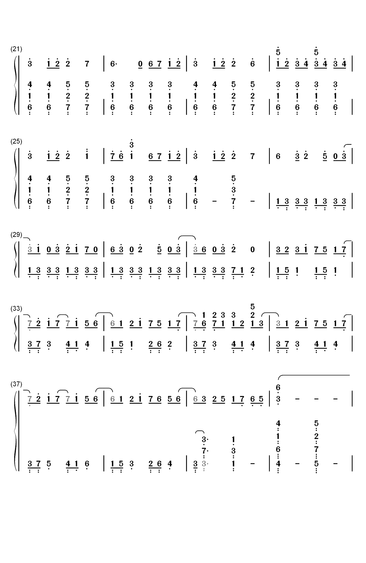 レクイエム-黄昏乙女×失忆幽灵OST双手简谱预览2