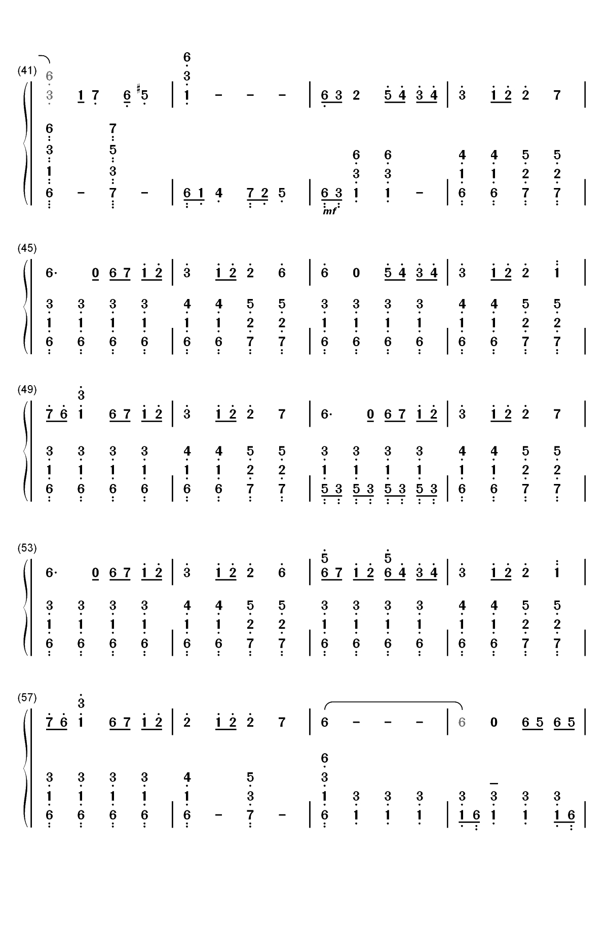 レクイエム-黄昏乙女×失忆幽灵OST双手简谱预览3