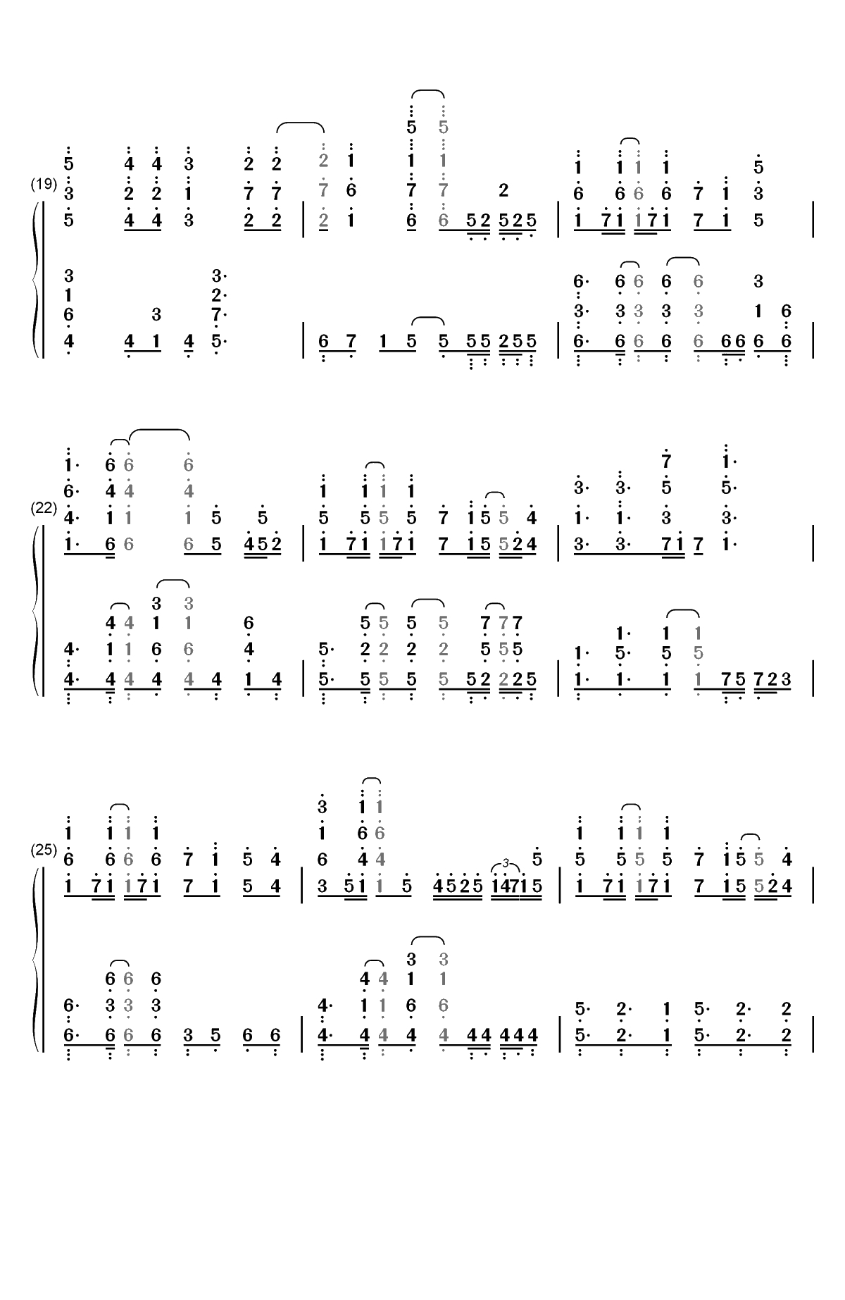 Katharsis-东京喰种re OP2双手简谱预览3