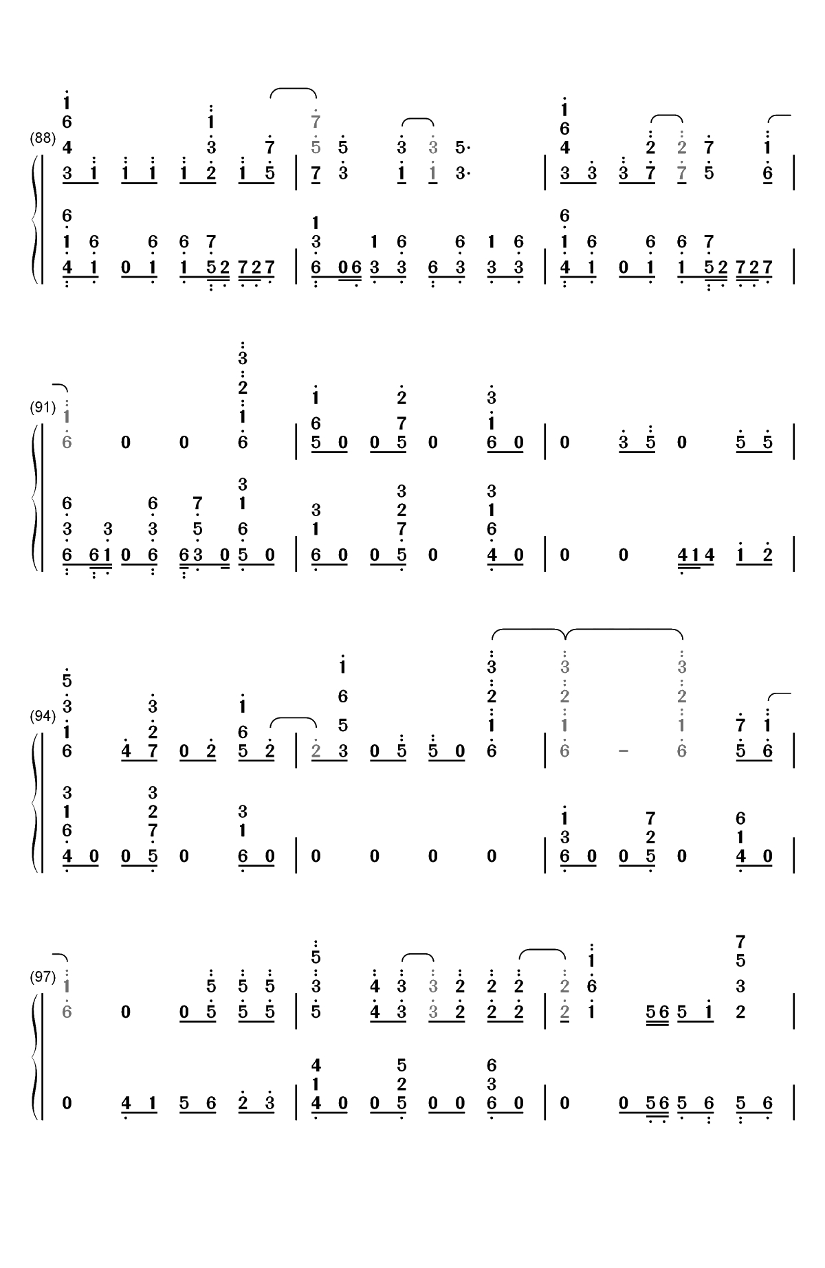 Katharsis-东京喰种re OP2双手简谱预览9