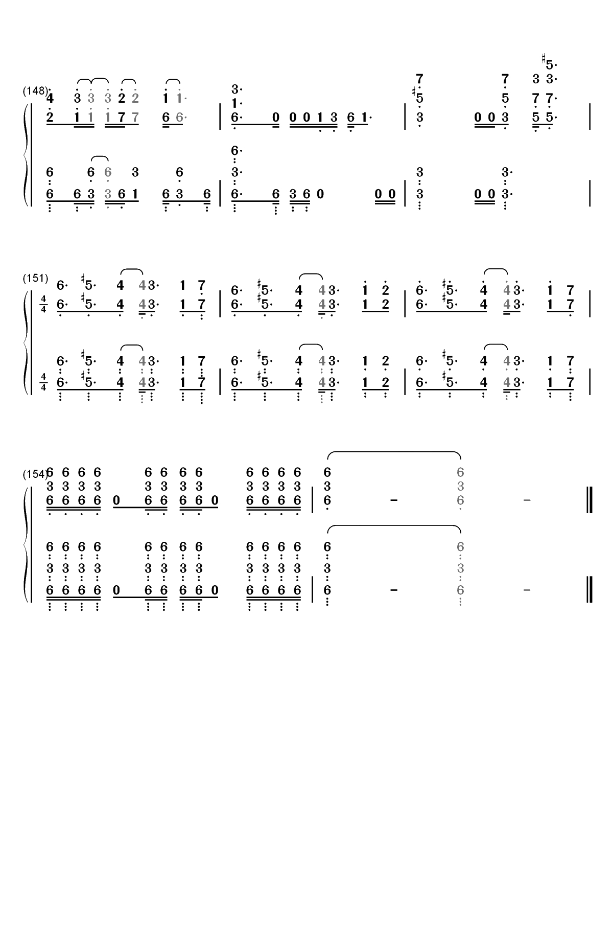 Katharsis-东京喰种re OP2双手简谱预览14