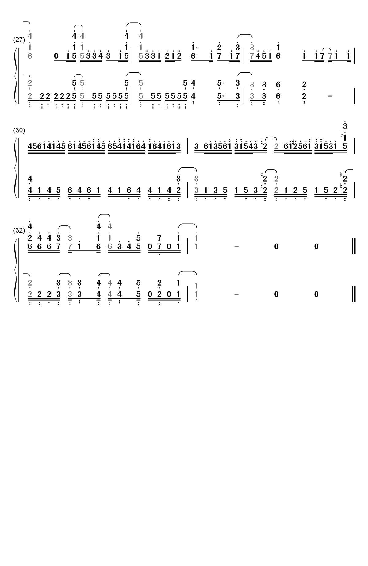 Union-SSSS.GRIDMAN OP双手简谱预览3
