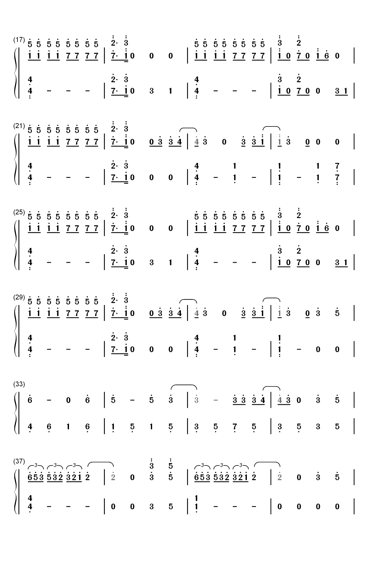 Serendipity-防弹少年团双手简谱预览2