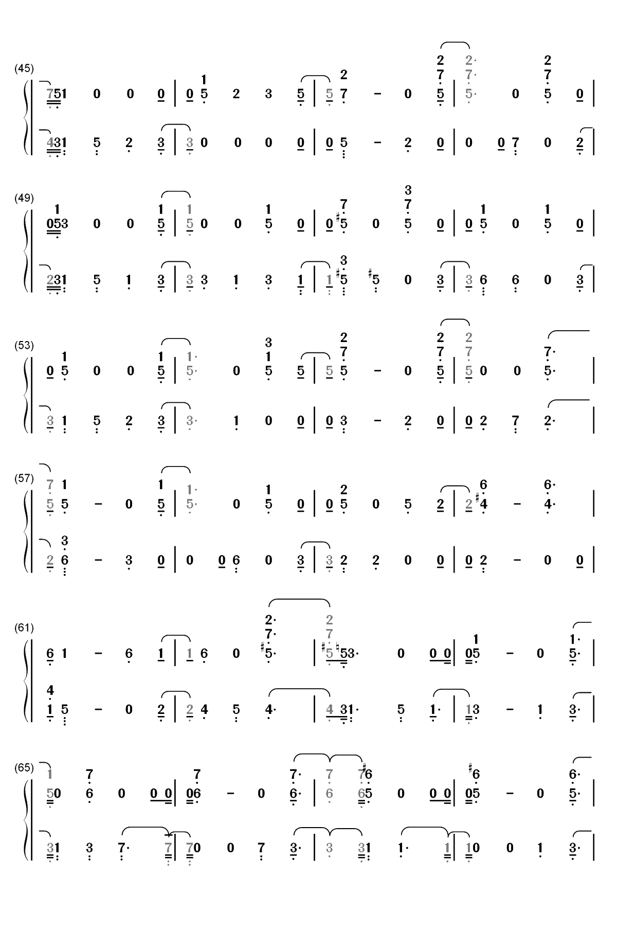 Love You Anymore-Michael Buble双手简谱预览3