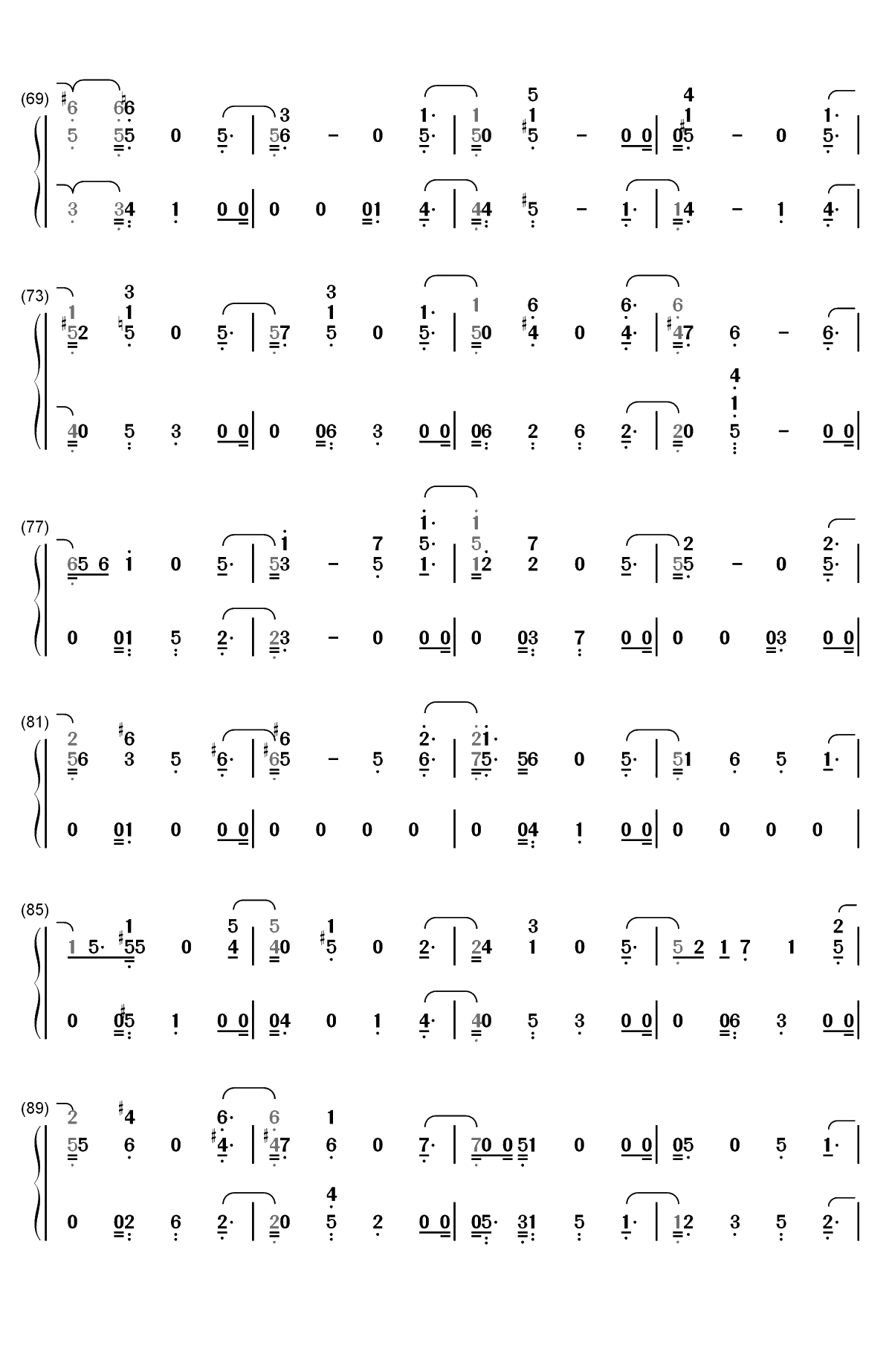 Love You Anymore-Michael Buble双手简谱预览4
