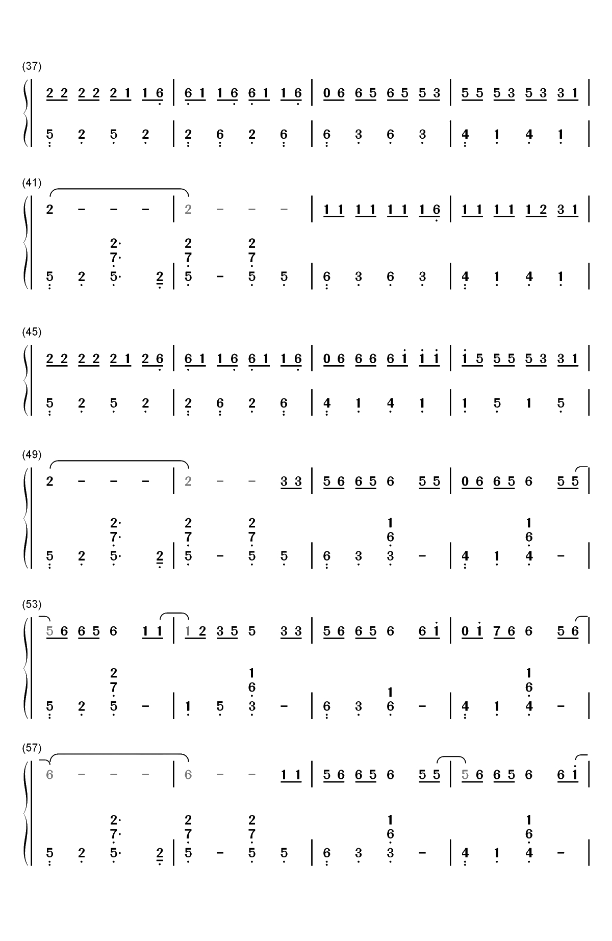 生僻字-完整版-抖音爆火双手简谱预览3
