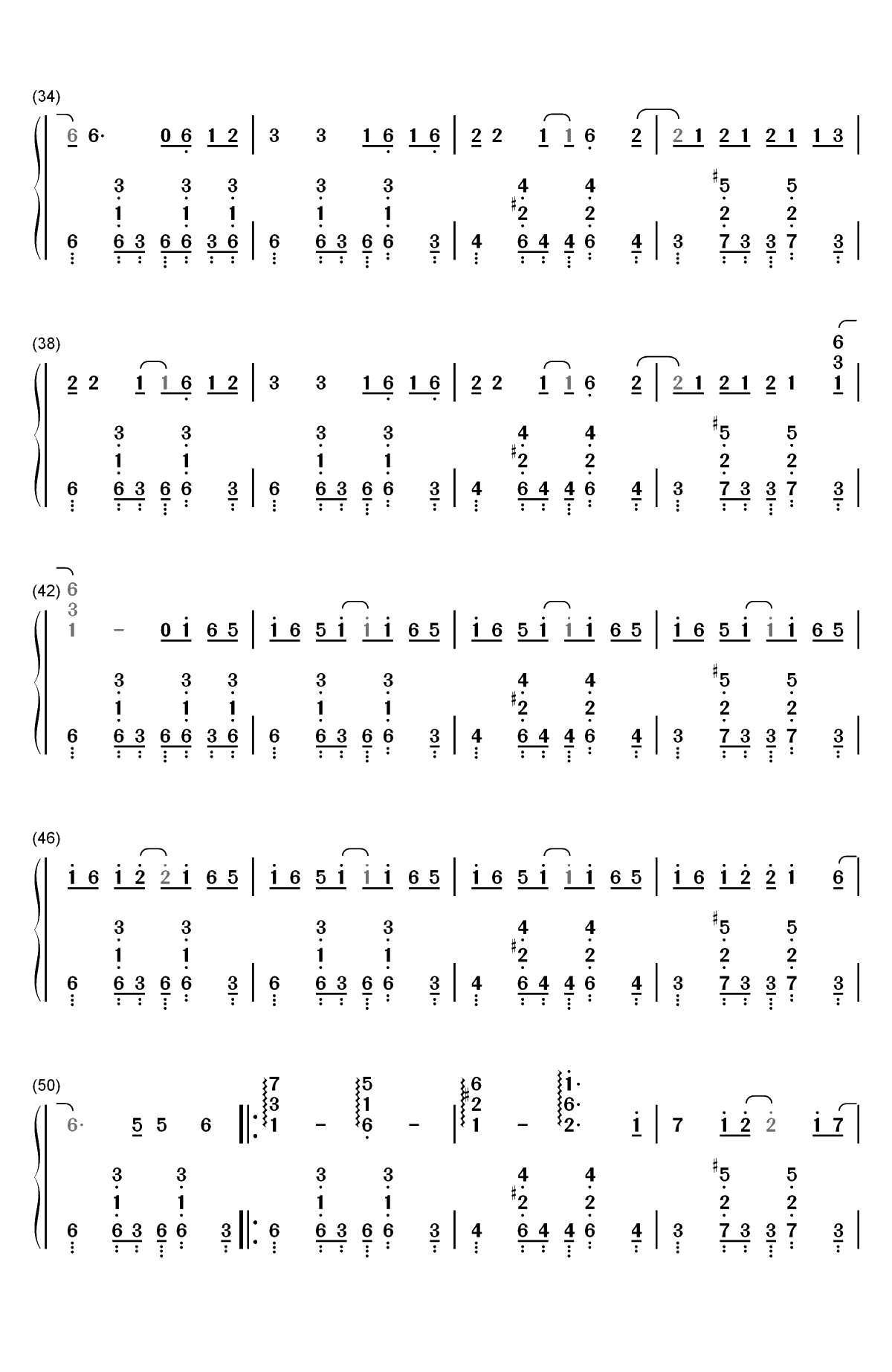 流浪诗人-周杰伦双手简谱预览3