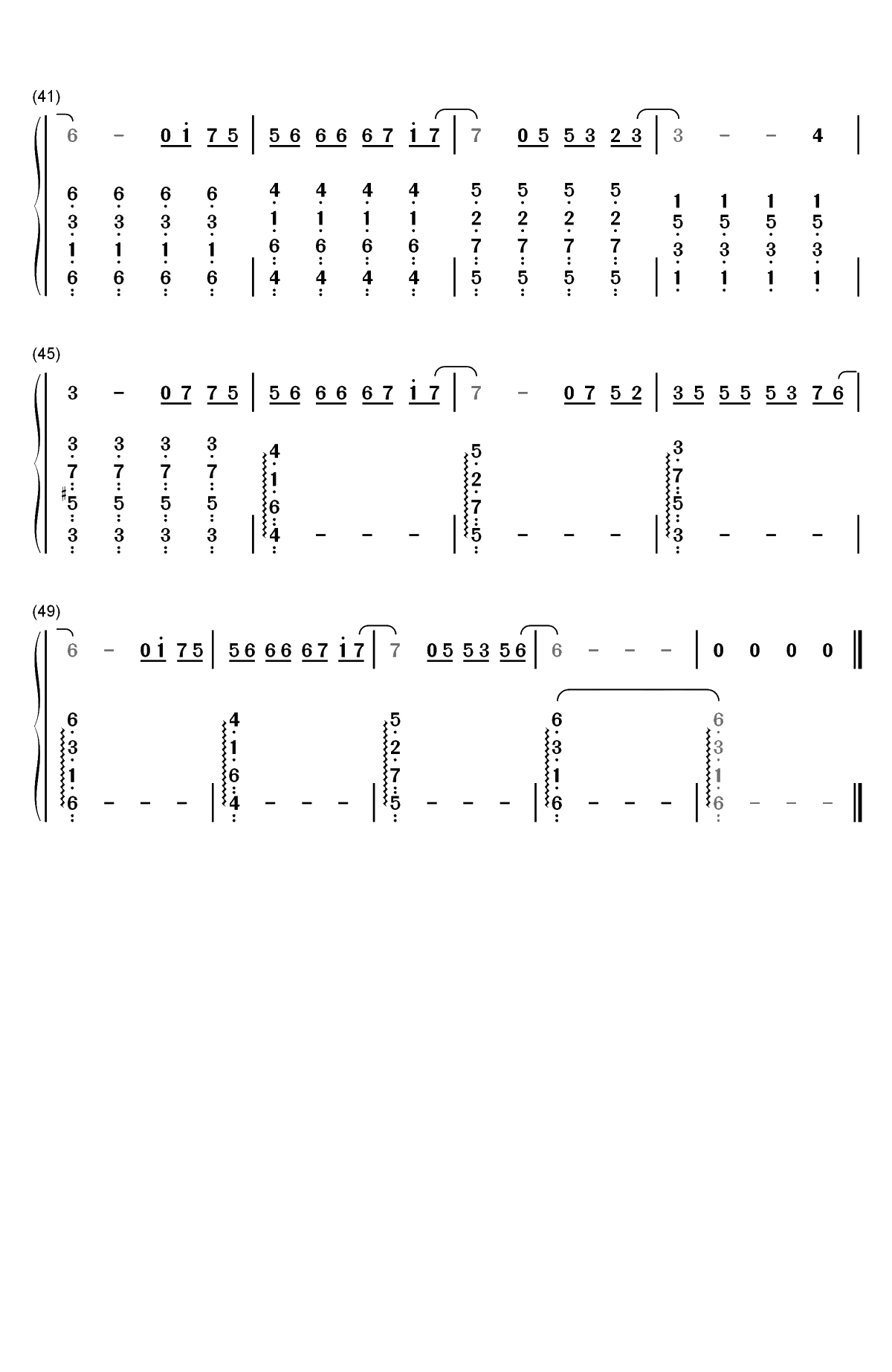 你会遇见更好的人-离开我你会遇见更好的人我已经失去恋人这个身份双手简谱预览3