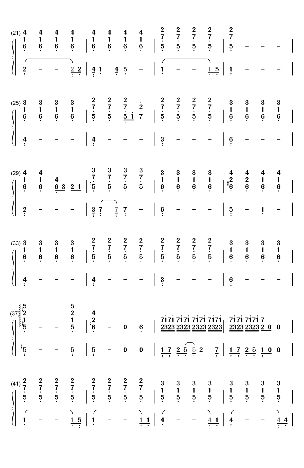 拿走了什么-弹唱版双手简谱预览2