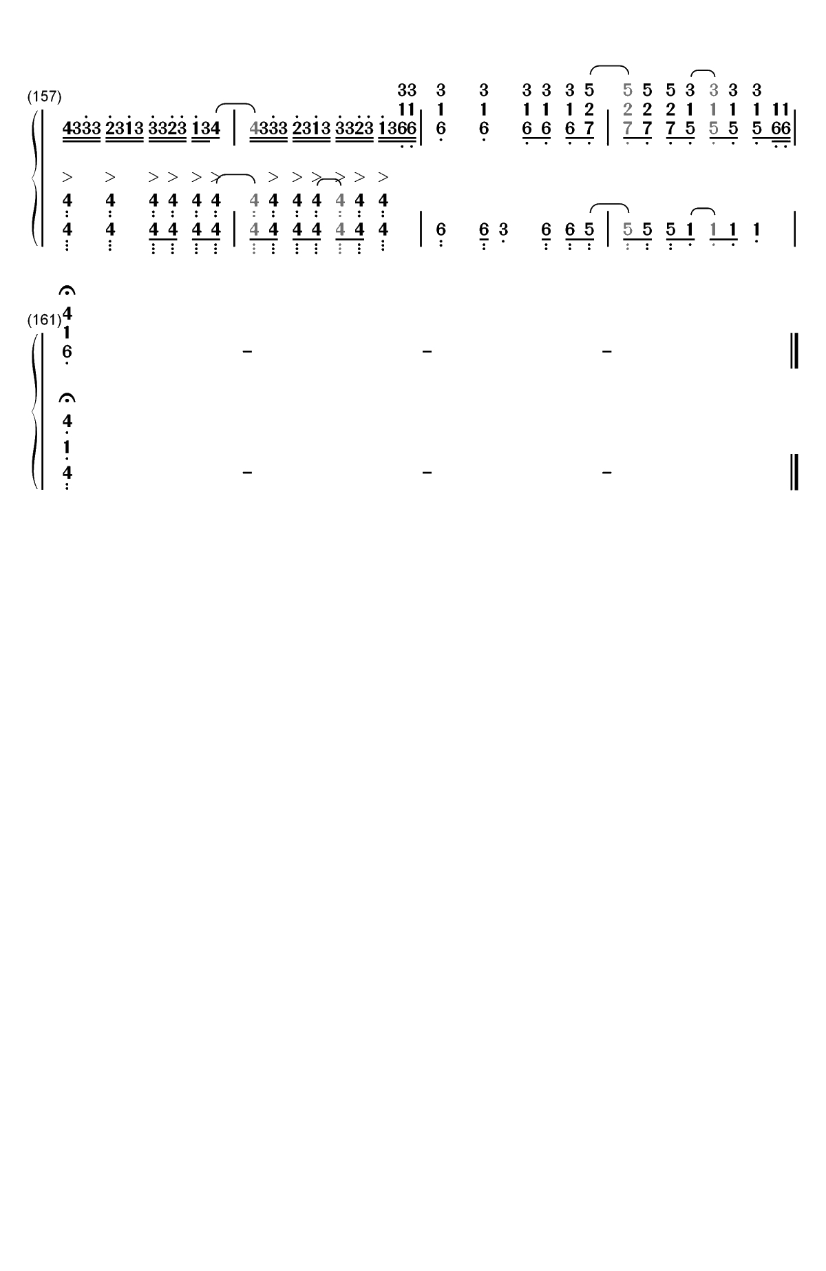 さよならエレジー-终结一吻主题曲双手简谱预览9