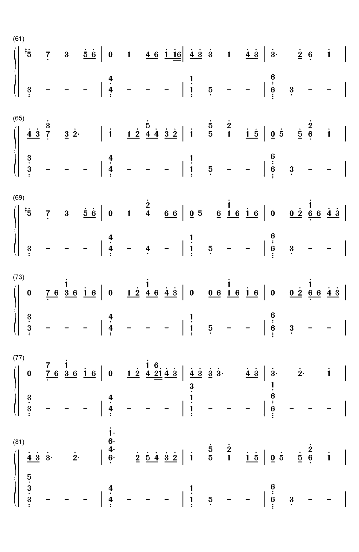 Close to Me-Ellie Goulding和Diplo双手简谱预览4