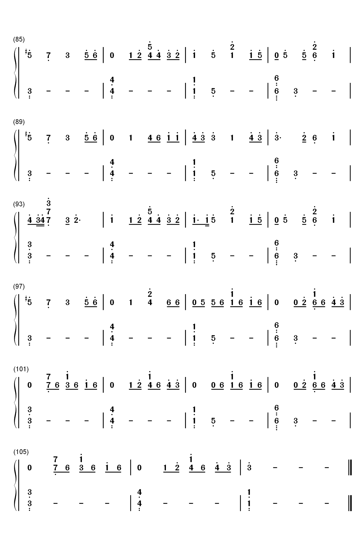 Close to Me-Ellie Goulding和Diplo双手简谱预览5