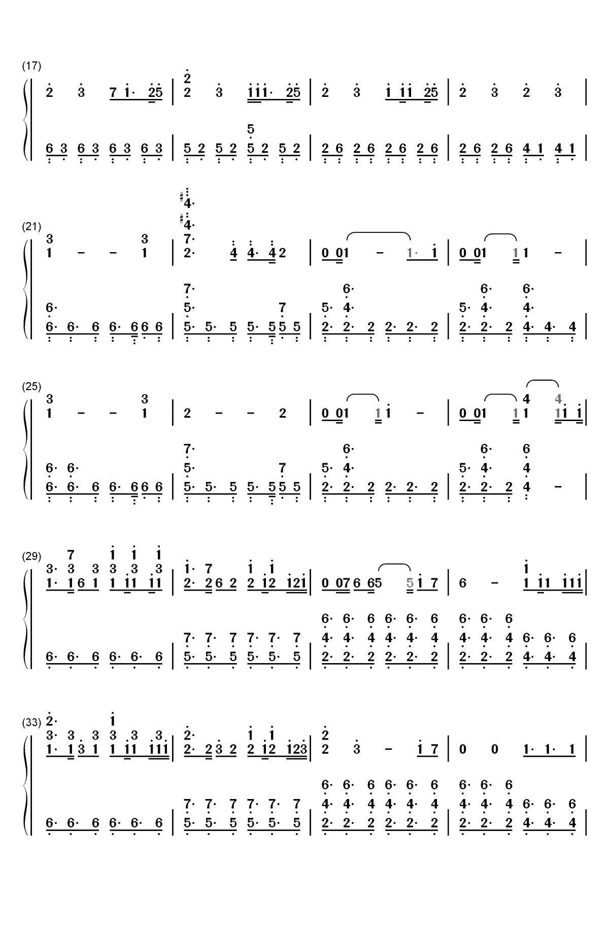 Arms Around You双手简谱预览2