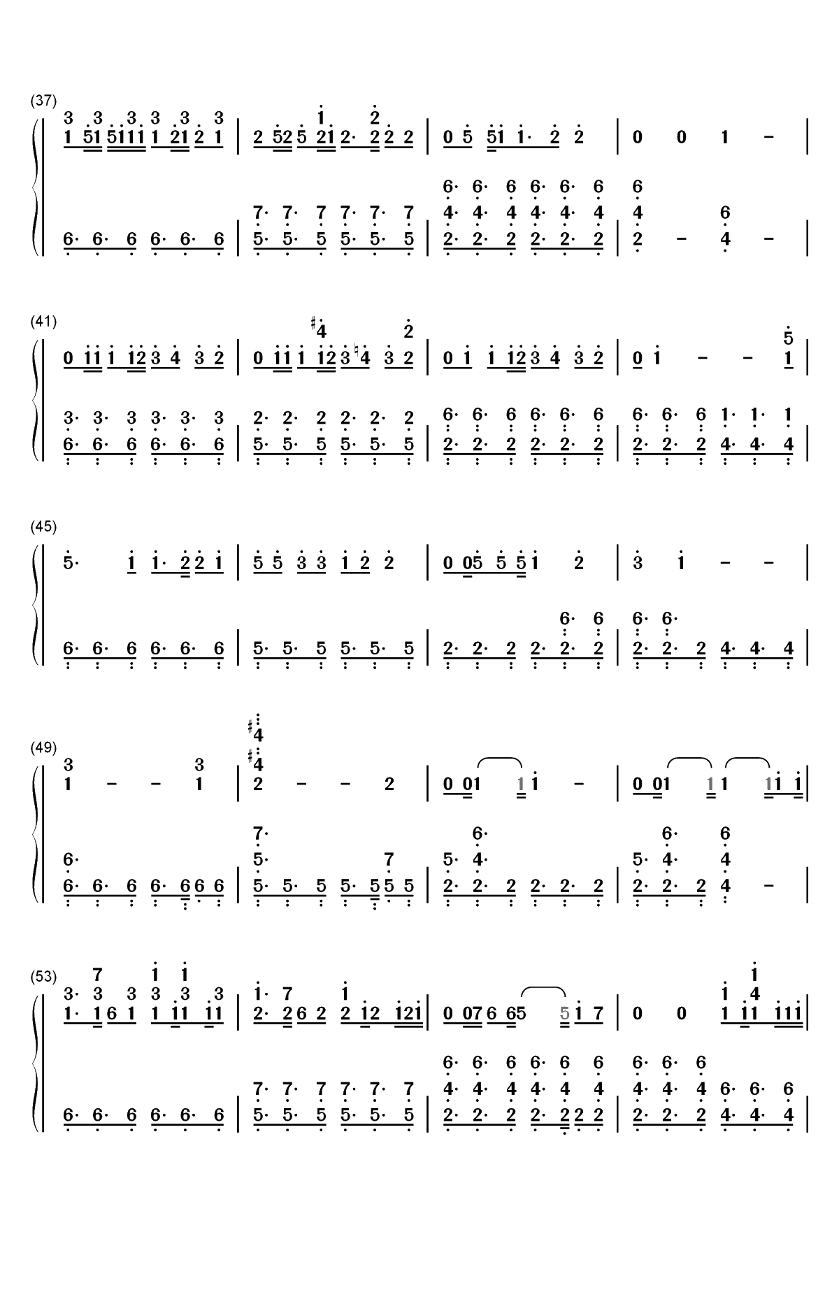 Arms Around You双手简谱预览3