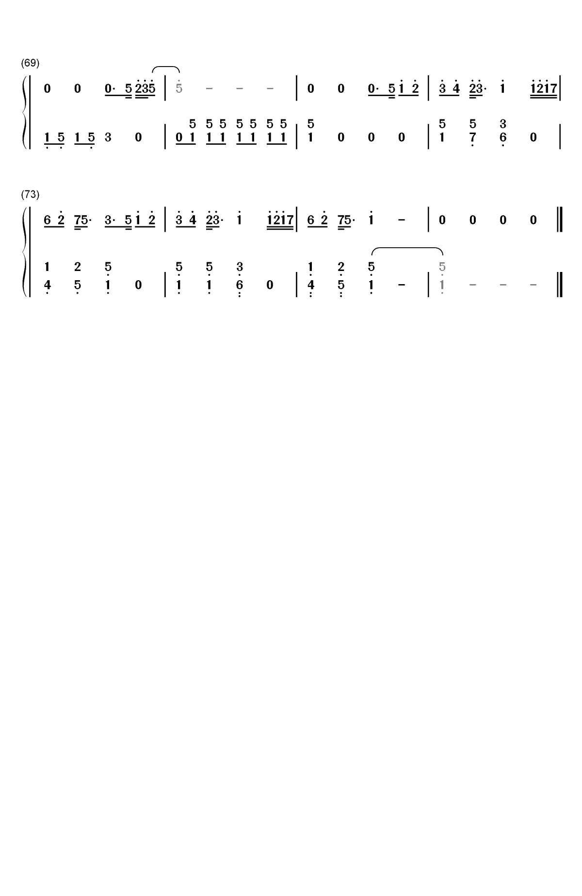 蜂鸟-我在北京等你主题曲双手简谱预览4