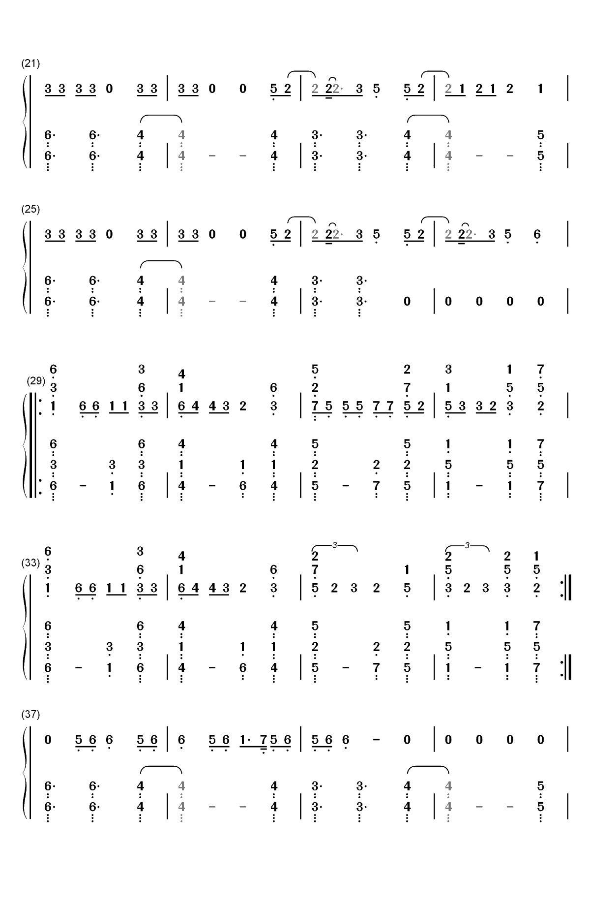 None Of My Business-Cher Lloyd双手简谱预览2
