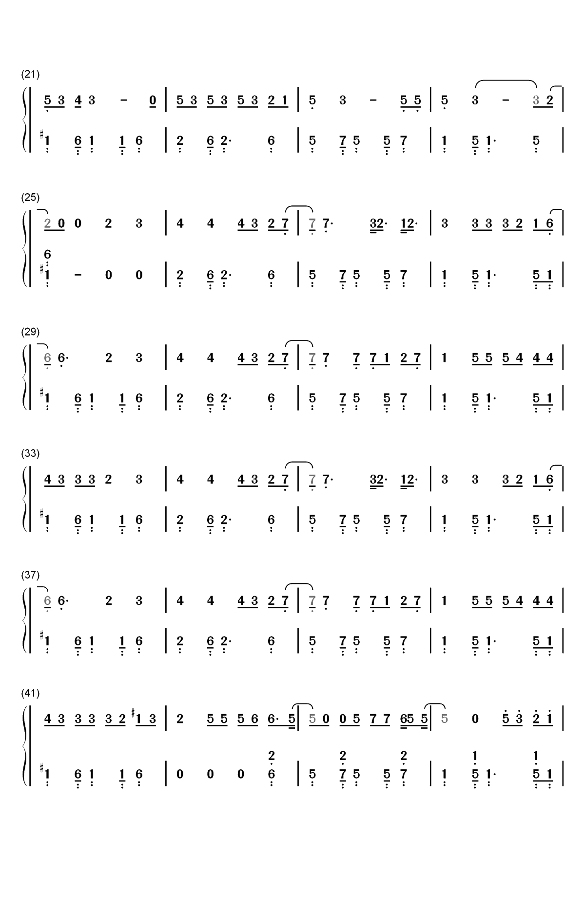 So Am I-Ava Max双手简谱预览2