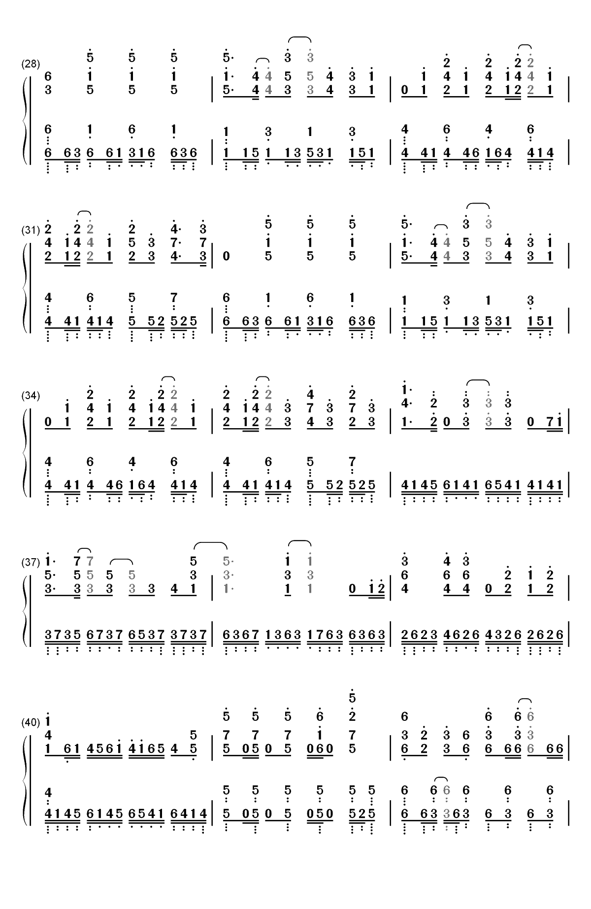 KODO-魔法少女特殊战明日香OP双手简谱预览3