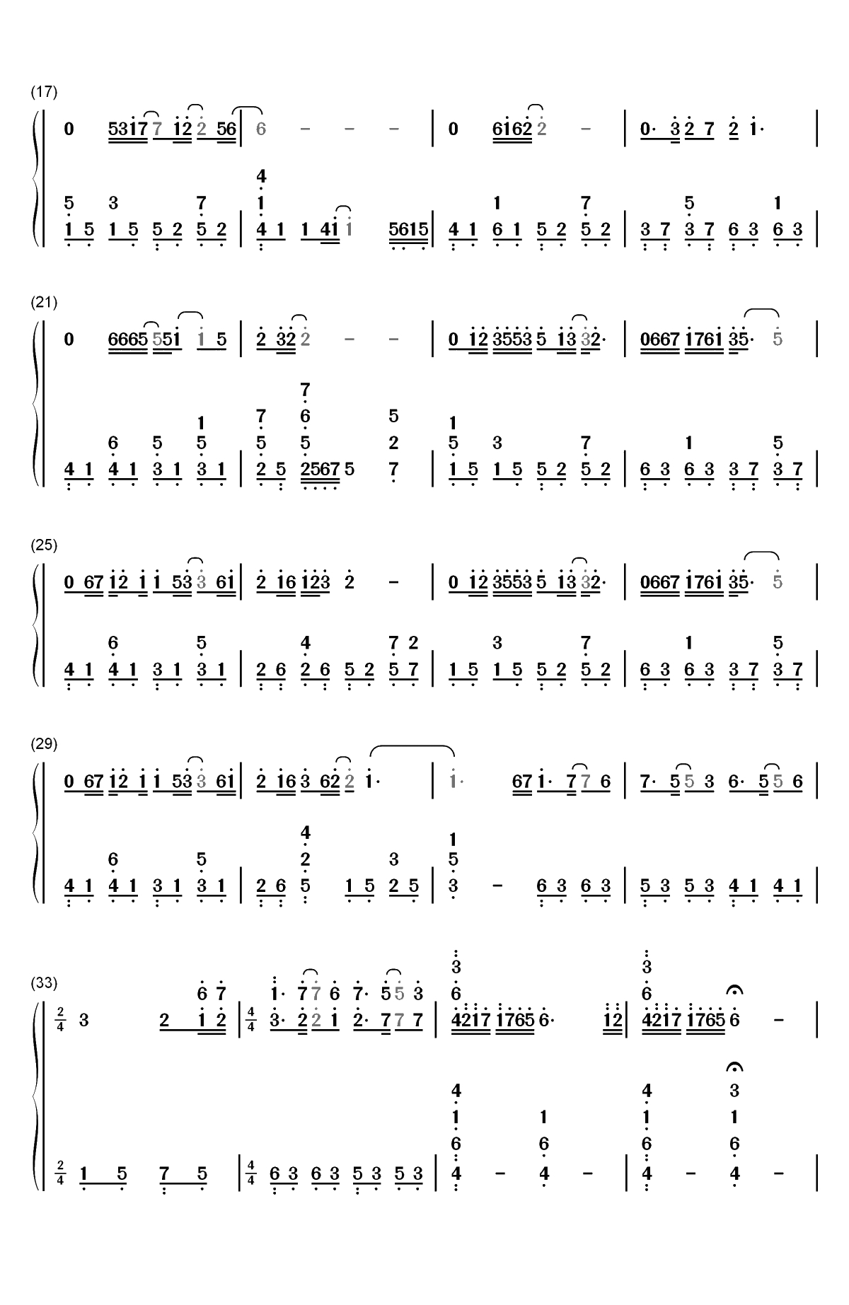 不让我的眼泪陪我过夜-齐秦双手简谱预览2