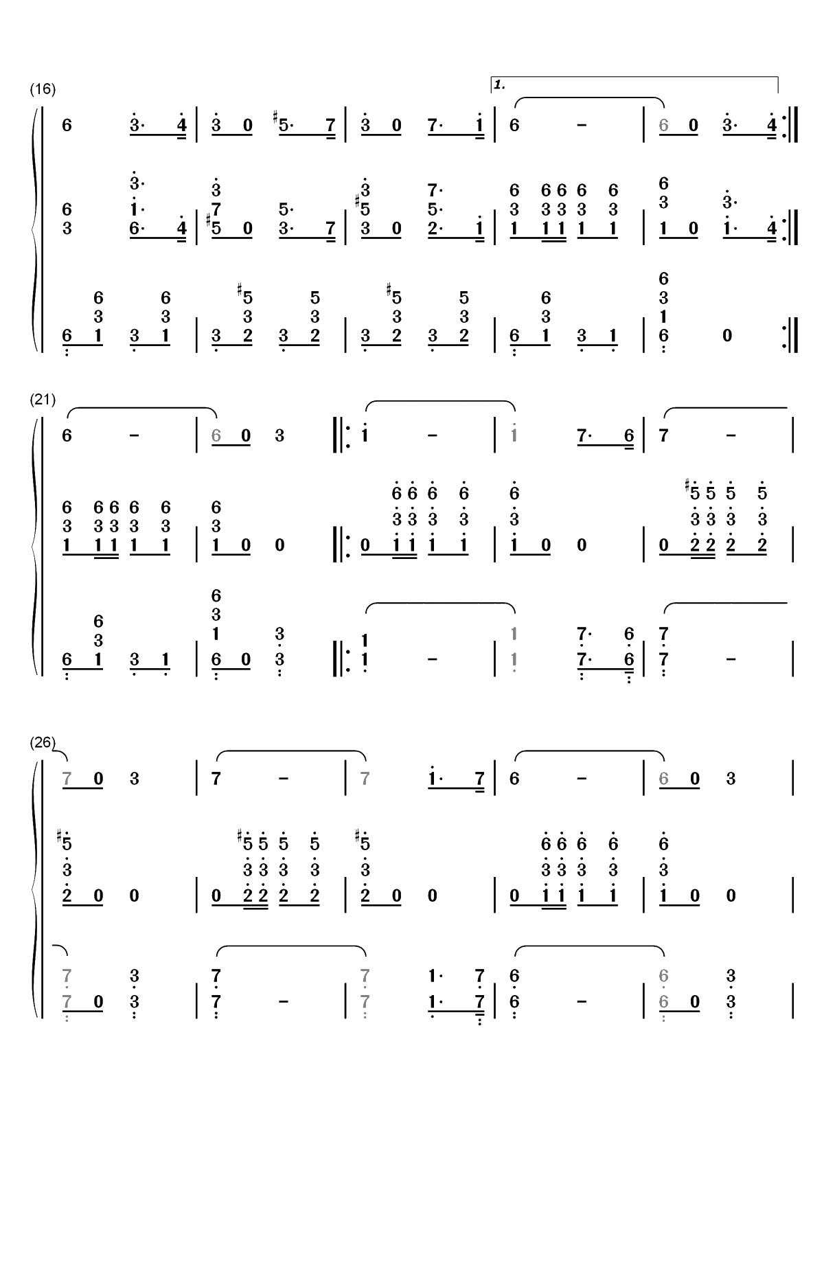斯拉夫女人的告别-斯拉夫送行曲双手简谱预览2