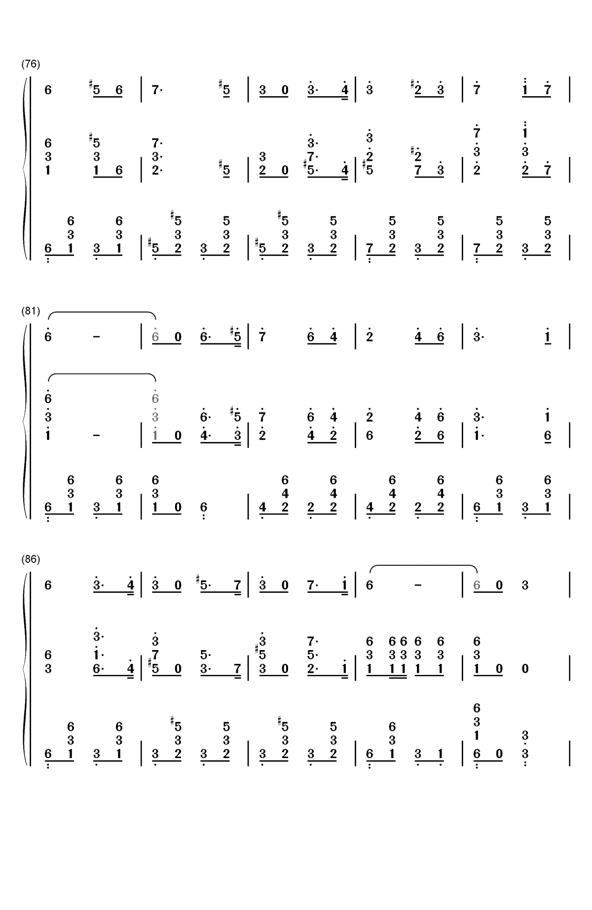 斯拉夫女人的告别-斯拉夫送行曲双手简谱预览6