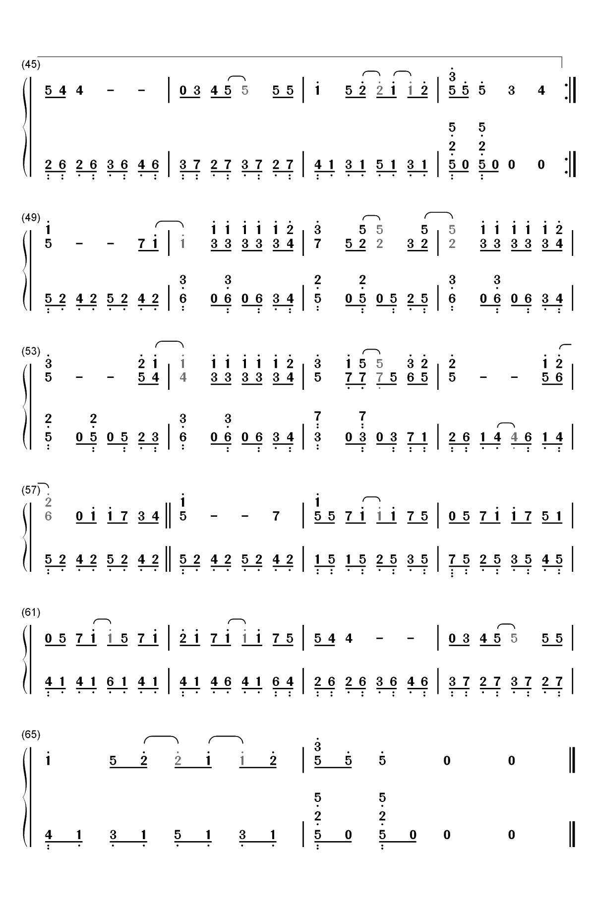 疼爱-萧敬腾双手简谱预览3