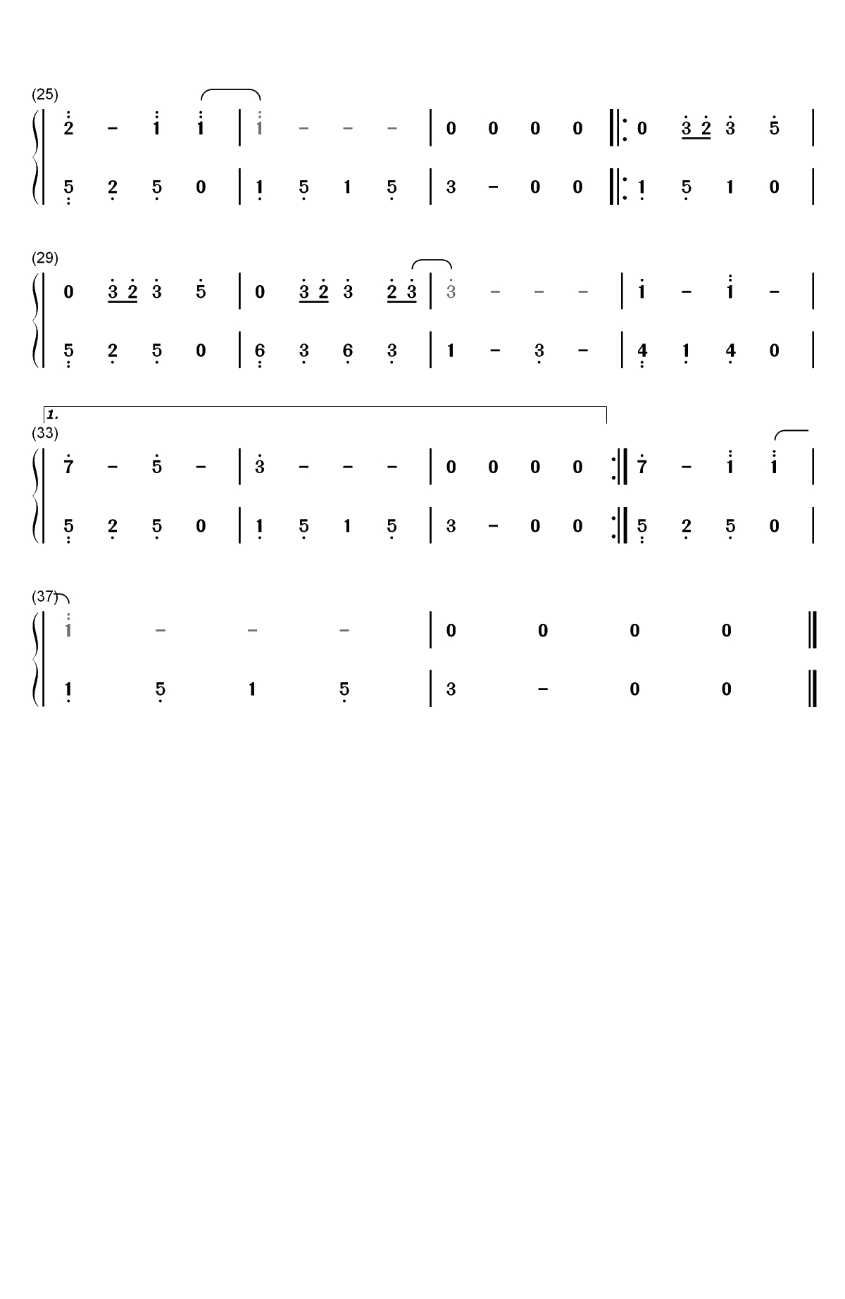 寻人启事-简单版-徐佳莹双手简谱预览2