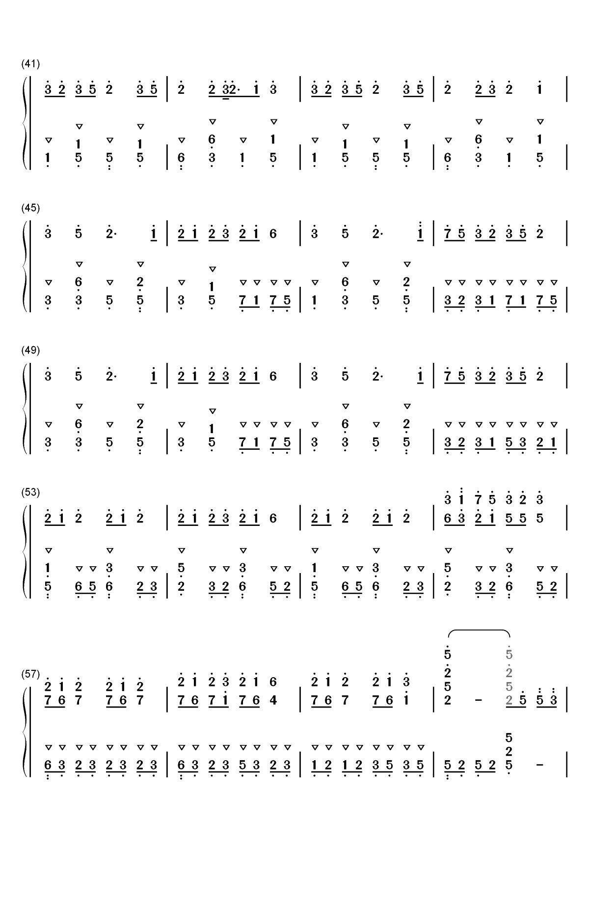 世末歌者-乐正绫双手简谱预览3