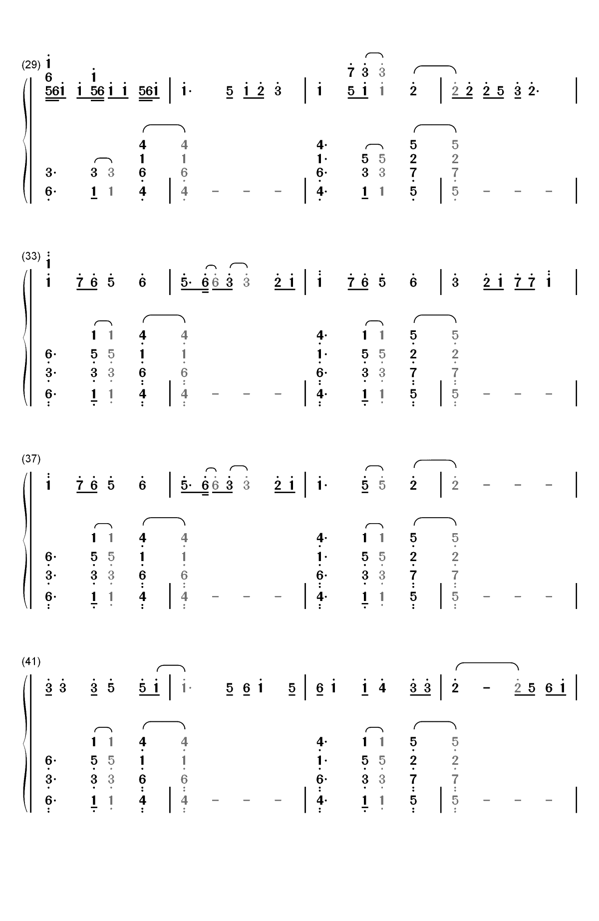 Heaven-Avicii ft Chris Martin双手简谱预览3