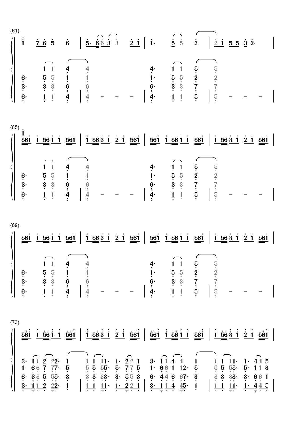 Heaven-Avicii ft Chris Martin双手简谱预览5