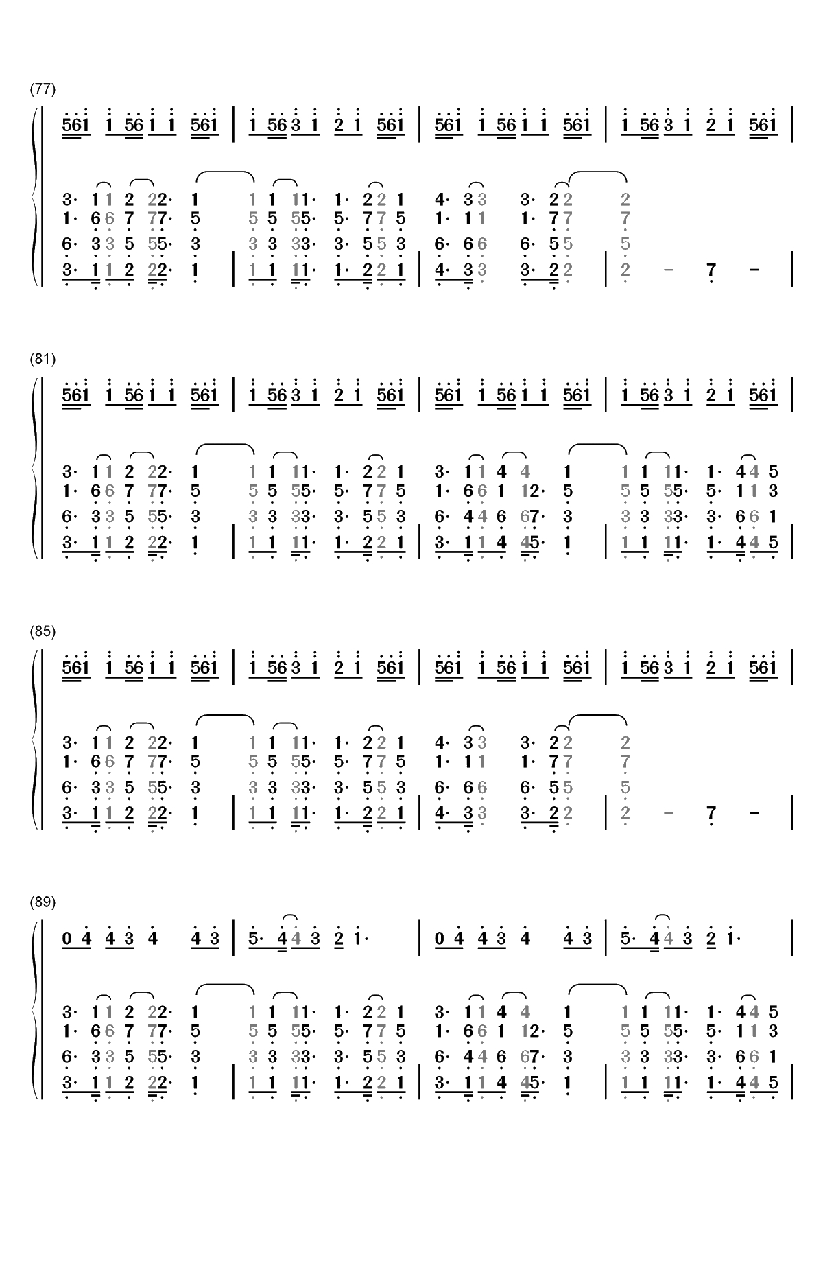 Heaven-Avicii ft Chris Martin双手简谱预览6