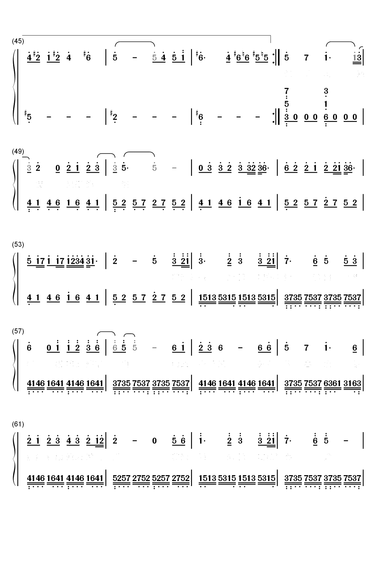 如歌-烈火如歌主题曲双手简谱预览3