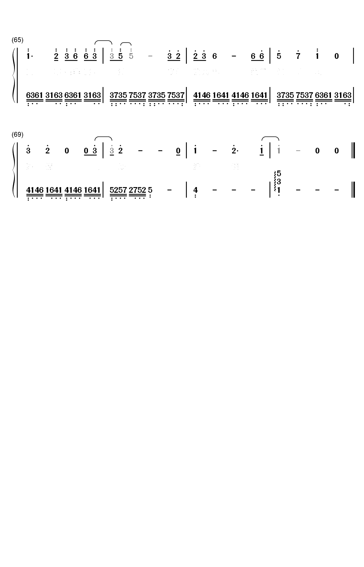 如歌-烈火如歌主题曲双手简谱预览4