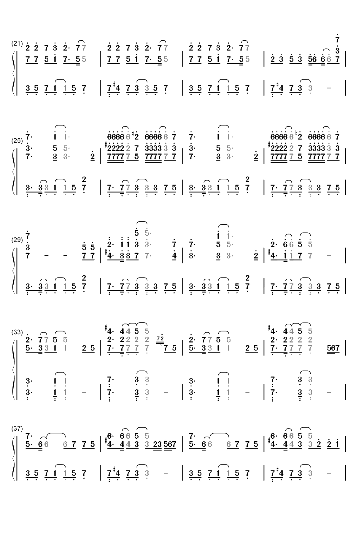 Pull Up-蔡徐坤双手简谱预览2