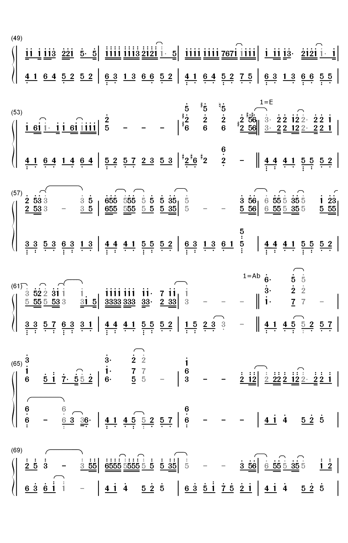 僕が死のうと思ったのは-曾经我也想过一了百了双手简谱预览3