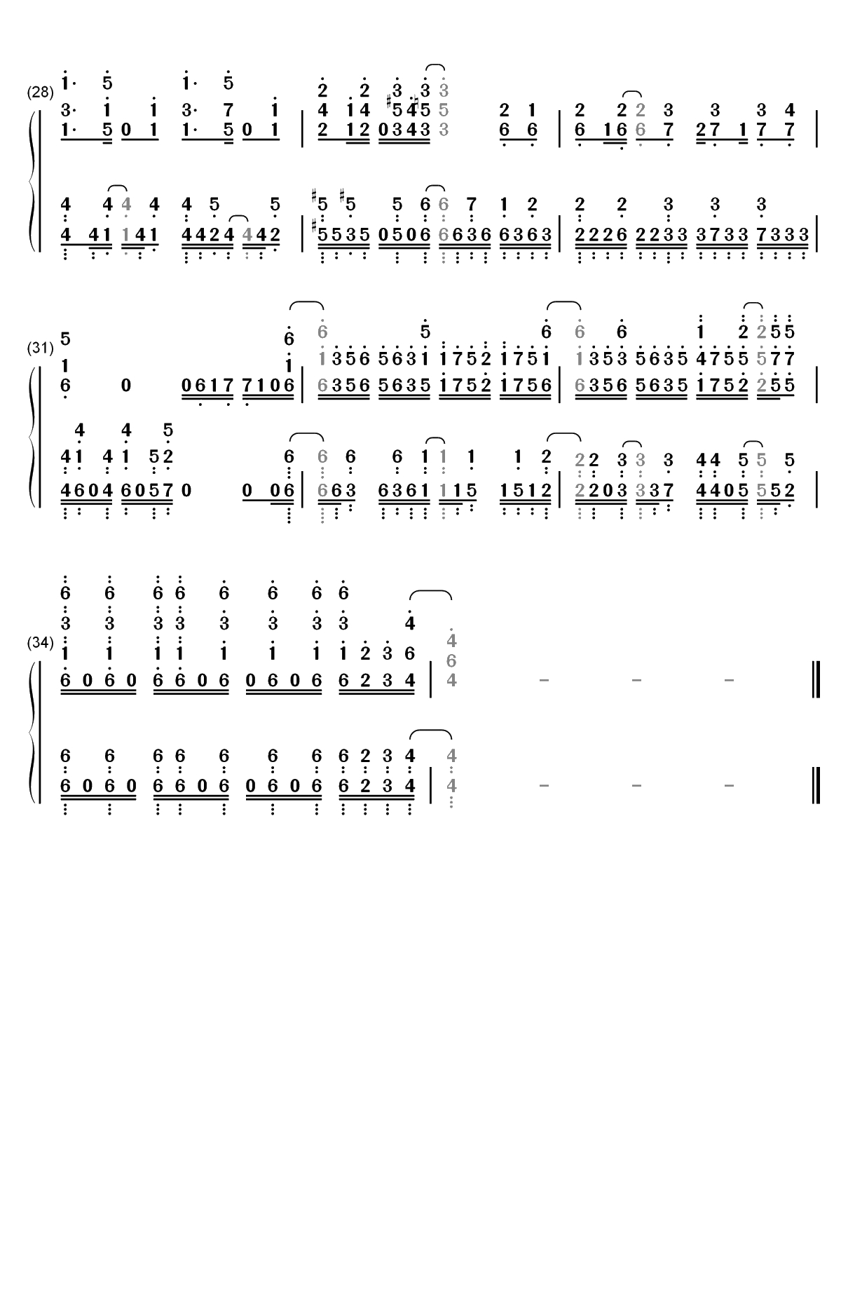 star frost-彼方的阿斯特拉OP双手简谱预览3
