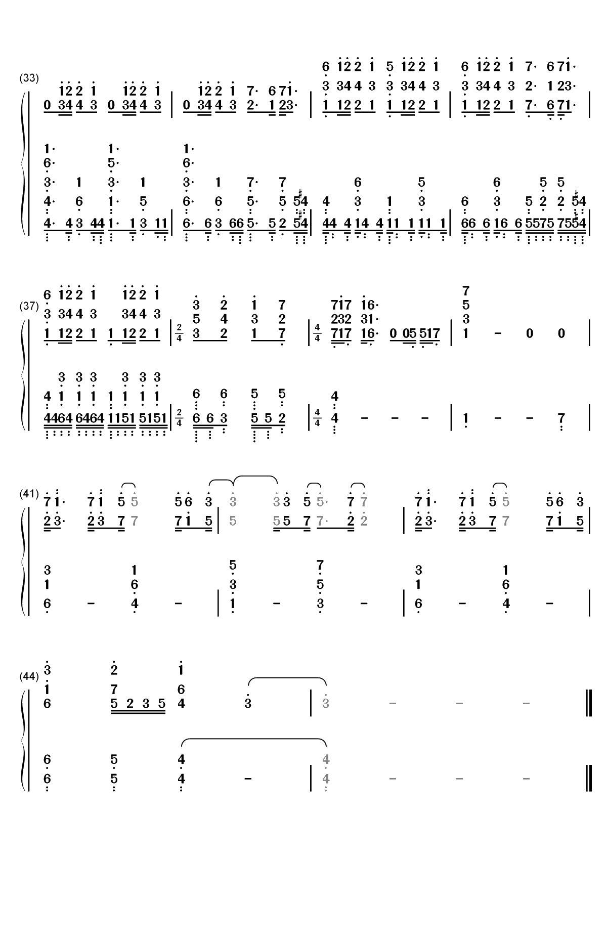 The Loneliest Girl-Carole Tuesday OST双手简谱预览3